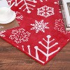 2x8 Christmas Runner Rug, Washable Snowflake Pattern Hallway Accent Rug, Non-Slip Floor Carpet for Kitchen Laundry Bedroom, Holiday Decor - 3 of 4