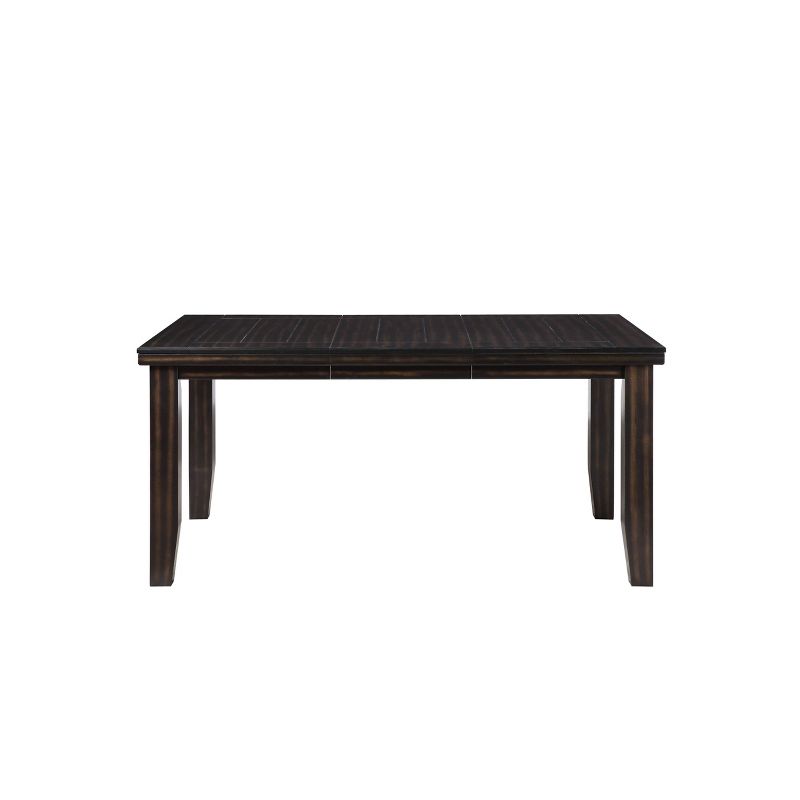 Urbana Extendable Dining Table Wood/Espresso with Black Faux Leather - Acme Furniture, 3 of 7