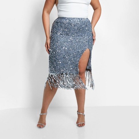 Sequin bodycon shop midi skirt