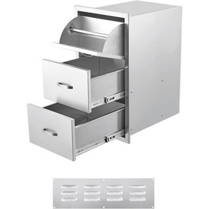 COZONY Stainless Steel Outdoor Kitchen Drawers, Commercial-Grade Flush Mount Storage System for BBQ Islands & Outdoor Kitchens - 1 of 4