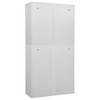 vidaXL Gray Steel Office Cabinet - Versatile Document Storage Solution with Adjustable Shelves and Locker - 35.4"x15.7"x70.9" - 4 of 4