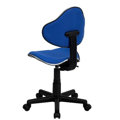 ErgoSwivel Blue Polyester Low-Back Task Chair