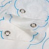 Kate Aurora Blue, White & Frosted Clear Moroccan Medallion Peva Vinyl Eco Friendly Shower Curtain - Standard Size - 4 of 4