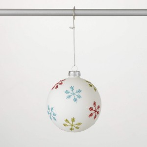 4"H Sullivans Christmas Retro Ball Snowflake Ornament  Multicolor - 1 of 2