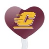 Central Michigan University Logo Heart Love Cupcake Picks Toppers Decoration Set of 6 - 2 of 4
