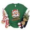 Merry Christmas Santa Wink - Youth Short Sleeve Graphic T-Shirt - 3 of 4