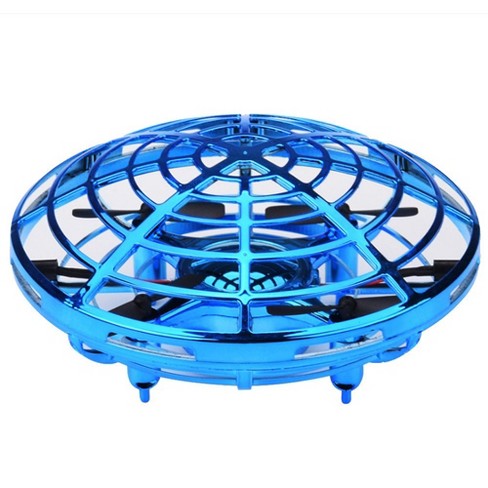 Link Hand-Controlled Mini UFO Drone Flying Toy Inside/Outside Adults & Kids  Makes Great Gift - Blue