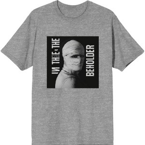 "In The Eyes of the Beholder" Album Cover Bandaged Face Adult Crew Neck Short Sleeve Tee - 1 of 2