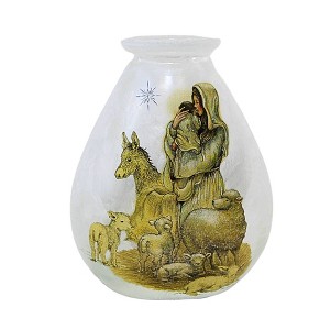 Stony Creek 4.75 In Madonna & Child Pre-Lit Accent Christmas Lighted Glass Accent , Nativity Mary Jesus Animals (1PC) - 1 of 4