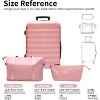 SKONYON Suitcase Set 3 Piece Luggage Set- Rose Gold Carry On Travel Luggage for Women with TSA Lock and Spinner Wheels - image 4 of 4