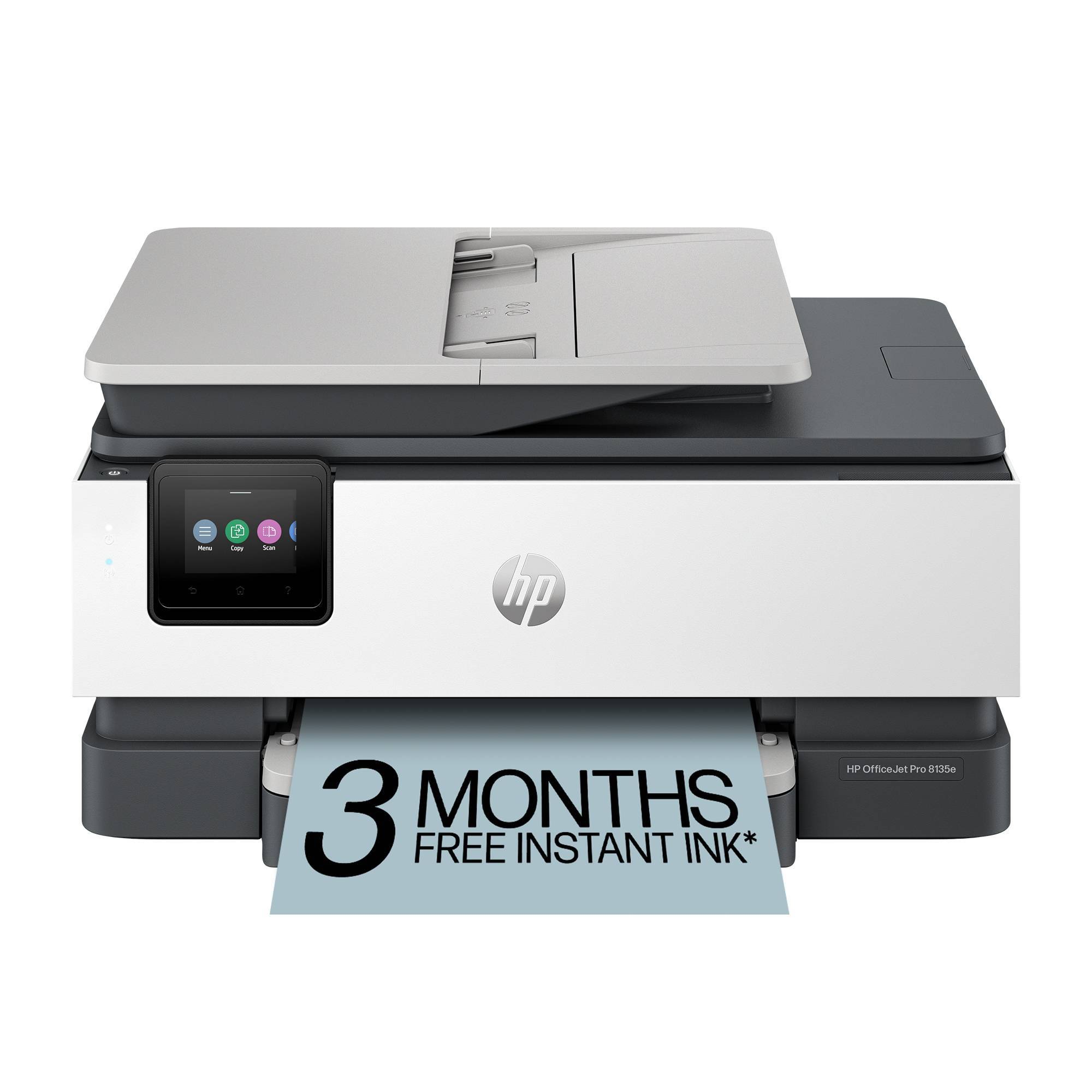 HP OfficeJet Pro 8135e Wireless All-in-One Color Printer Scanner Copier with 3 Months Free Instant Ink (40Q35A): Inkjet, USB, Bluetooth