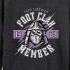 Women's - Teenage Mutant Ninja Turtles - Foot Clan Member Lightweight French Terry Wide Neck Long Sleeve Shirt - 2 of 4