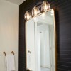 Quorum Lighting Espy 3-Light Vanity, Noir/Aged Brass, Glass, 23.5W, 9.25H, 7D - 2 of 2