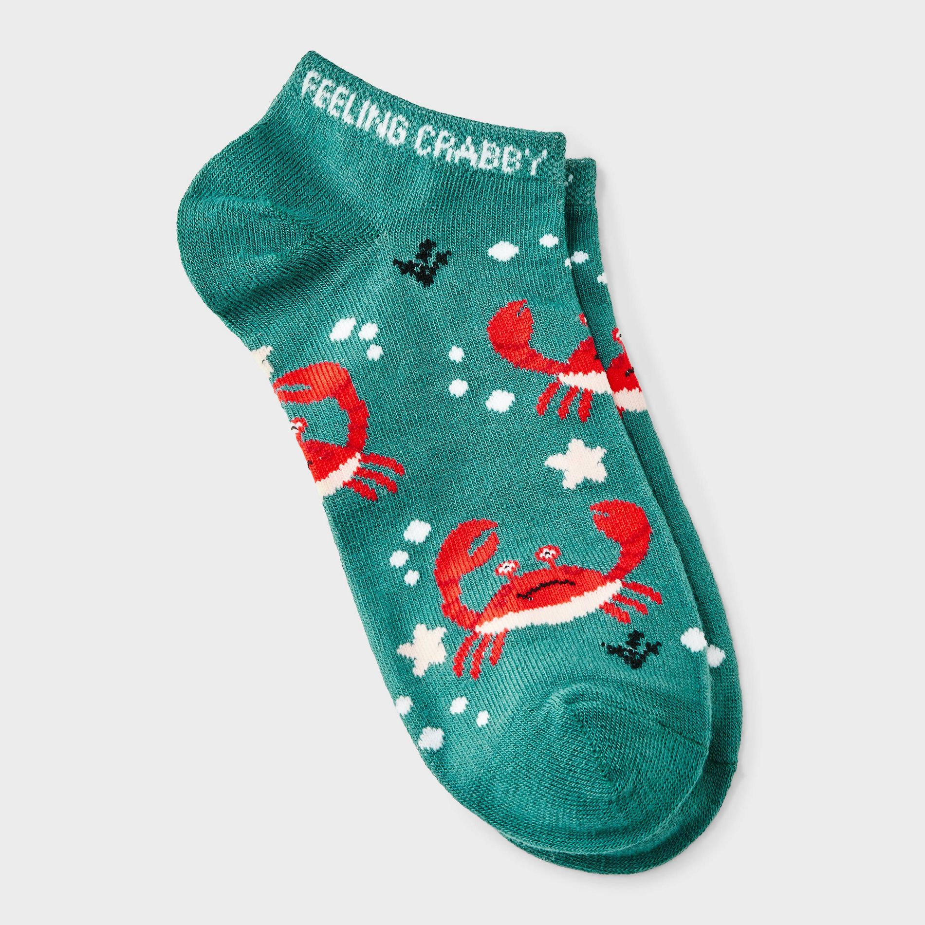 Women's Crab Low Cut Socks - Teal 4-10