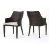 Set of 2 Rattan Patio Chair With Cushion, Outdoor Armchairs with Metal Legs, All-Weather Patio Furniture for Backyard or Balcony-Maison Boucle - 4 of 4
