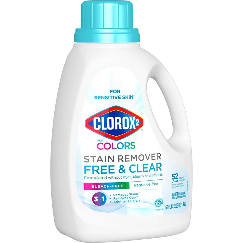 Clorox 2 for Colors - Free &#38; Clear Stain Remover and Color Brightener - 66oz, 2 of 13