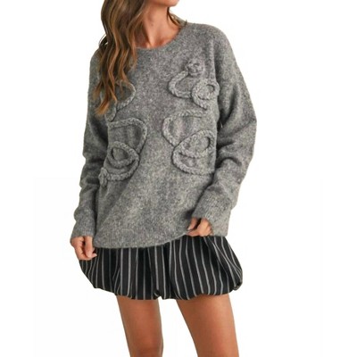Women's Braided Fuzzy Sweater - Klesis