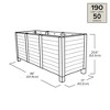 Tierra Verde 17-Inch x 48-Inch Raised Garden Trough Box with Tool-Free Connect System and Crafted From Recycled Materials,  for Patios or Decks, Khaki - 2 of 4