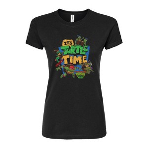 Women's - Teenage Mutant Ninja Turtles Mutant Mayhem - Its Turtle Time Fitted Graphic T-Shirt - 1 of 2