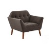 Ridstar Upholstered Modern Soft Lounge Chair & Accent Chair With Arm Support And Solid Leg-Grey - 4 of 4