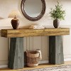 Hommoo Farmhouse Long Console Table Rustic Brown - 3 of 4