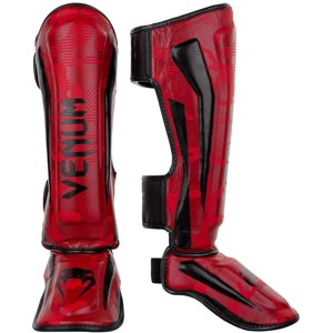 Venum Elite MMA Protective Shin Instep Guards - Red/Camo - 1 of 2