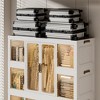 VYNXARIA Portable Wardrobe Closet Storage Organizer for Clothes,12 Magnetic Doors-12 Cubes&2 Hanging Rod,16 pcs hangers,White - 4 of 4