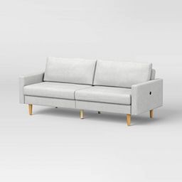 78" Mid Century Modern Futon Sofa Light Gray - Room Essentials™ (Assembly Required)