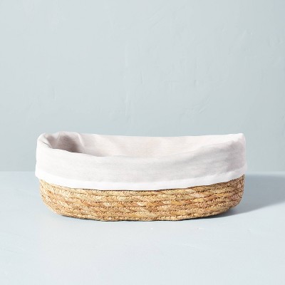 Natural Woven Oval Serve Basket with Lining - Hearth & Hand™ with Magnolia