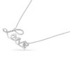 Haus of Brilliance Silver 1/4 Cttw Diamond Cursive "Love" Pendant Necklace - 4 of 4