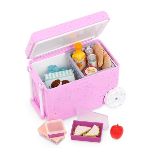 Our Generation Rolling Camping Cooler Play Food Accessory Set For 18 Dolls Target