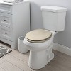 Bath Bliss 17" Wood Toilet Seat Beige: Elongated Polyurethane & Polypropylene Design, Easy Install - 4 of 4
