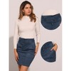 INSPIRE CHIC Women's Faux Suede High Waist Belted A-Line Mini Skirts - 2 of 4