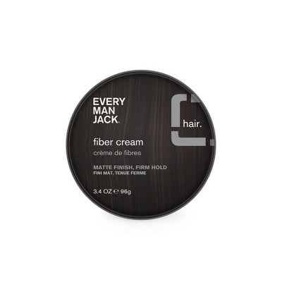 Every Man Jack Men's Fiber Hair Cream - Adds Thickness and Texture, Fragrance Free - 3.4oz