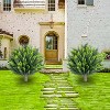 Artificial Topiary Ball Tree Set of 2 with Metal Ground Spike, UV Resistant Faux Shrub for Indoor Outdoor Garden Patio Decor - 3 of 4