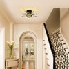 Rennnsan Embrith 21" W 4 - Light Sputnik Crystal Modern Glam Dimmable Semi Flush Mount in Black - 4 of 4