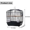 20.5 Inch Portable Travel Bird Cage, Parrot Cage with Handle, Stand, Food Container and Wooden Perch Birdcage for Lovebirds, Cockatiels, Parrots - 2 of 4