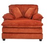 NicBex 56.3 Inch Modern Corduroy Single Sofa with 2 Toss Pillows and A Ottoman, Comfy Sofa- Deep Seat Couch for Living Room - 3 of 4
