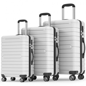 SKONYON 3-Piece Hardshell Luggage Set (20", 24", 28") –  PC+ABS, TSA-Approved Lock, Spinner Wheels & YKK Zippers - 1 of 4