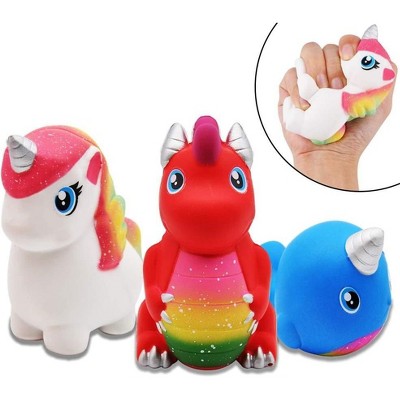 Syncfun 3 Pack Jumbo Squishy Toy Slow Rising Stress Relief Soft Squeeze Kawaii Animal Friends Toys for Boys and Girls