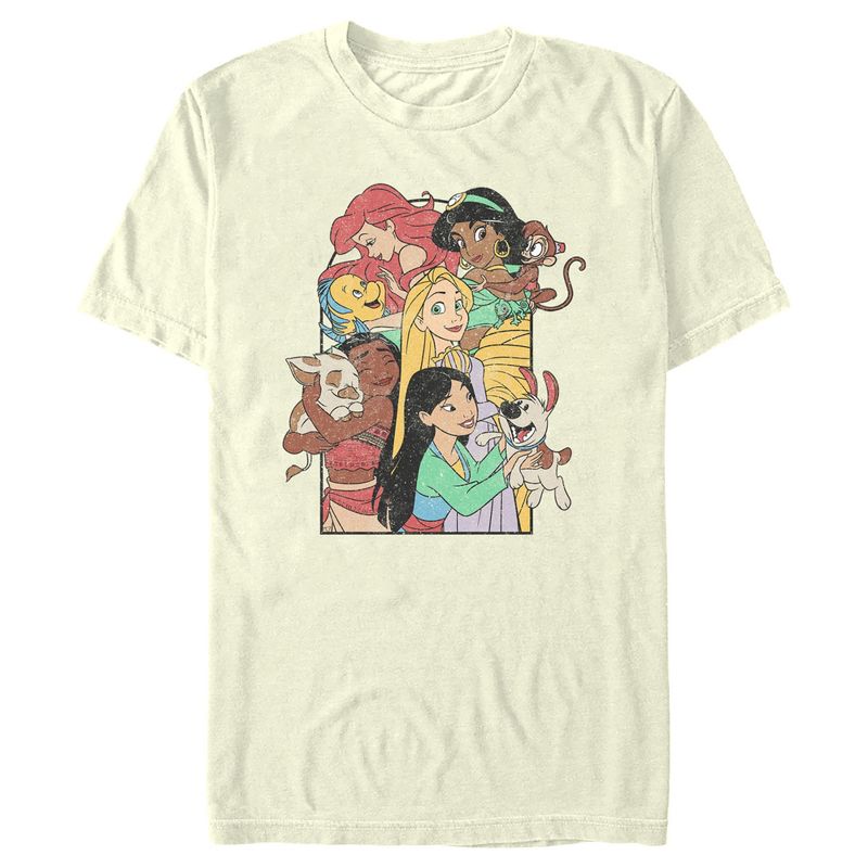 Men's Disney Princess Pets Distressed T-Shirt, 1 of 5