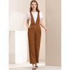 Allegra K Women's Overalls Wide Leg Pants Slant Pocket Long Suspenders Jumpsuit - 3 of 4