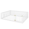 CAVINAS Twin Size Bed Frame, Wood Daybed Frame with Fence and Door, Floor Bed for Kids, Teens, Girls, Boys, Floor Platform Bed - 4 of 4
