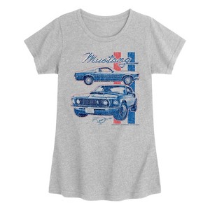 Girls' - Ford - 69 Mustang Fitted Short Sleeve Graphic T-Shirt - 1 of 3