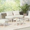 6 Piece Wicker Patio Sofa Set,Half-Moon Sectional Sofa with 2 Coffee Tables,Outdoor Patio Furniture Conversation Sets with Cushions-Coolbibila - 2 of 4