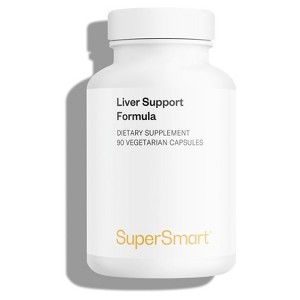 SuperSmart Liver Support Formula - with Silymarin Milk Thistle, L-Methionine, Reduced Glutathione | Non-GMO & Gluten Free - 90 Vegetarian Capsules - 1 of 1