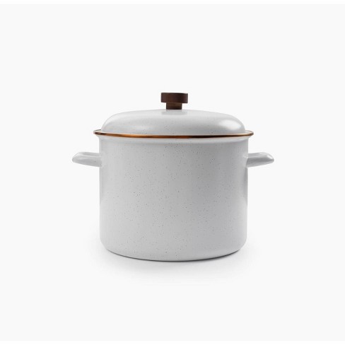 Rachael Ray Cook + Create 12qt Enamel On Steel Stockpot With Lid - Almond :  Target