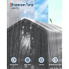 10x15FT Carport with 2 Roll-Up Doors & Vents, 240G Heavy-Duty Waterproof PE Tarp, UV-Resistant Storage Sheds for Motorcycle, Firewood & Tools - 4 of 4