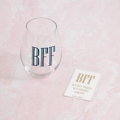 BFF Affectionate Abbreviation Wine Glass 18 oz