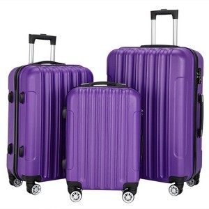 Karl Home 3in1 Multifunctional Large Capacity Traveling Storage Suitcase Luggage Set Purple - 1 of 4